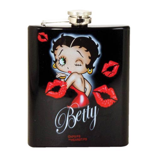 Betty Boop Kisses Hip Flask